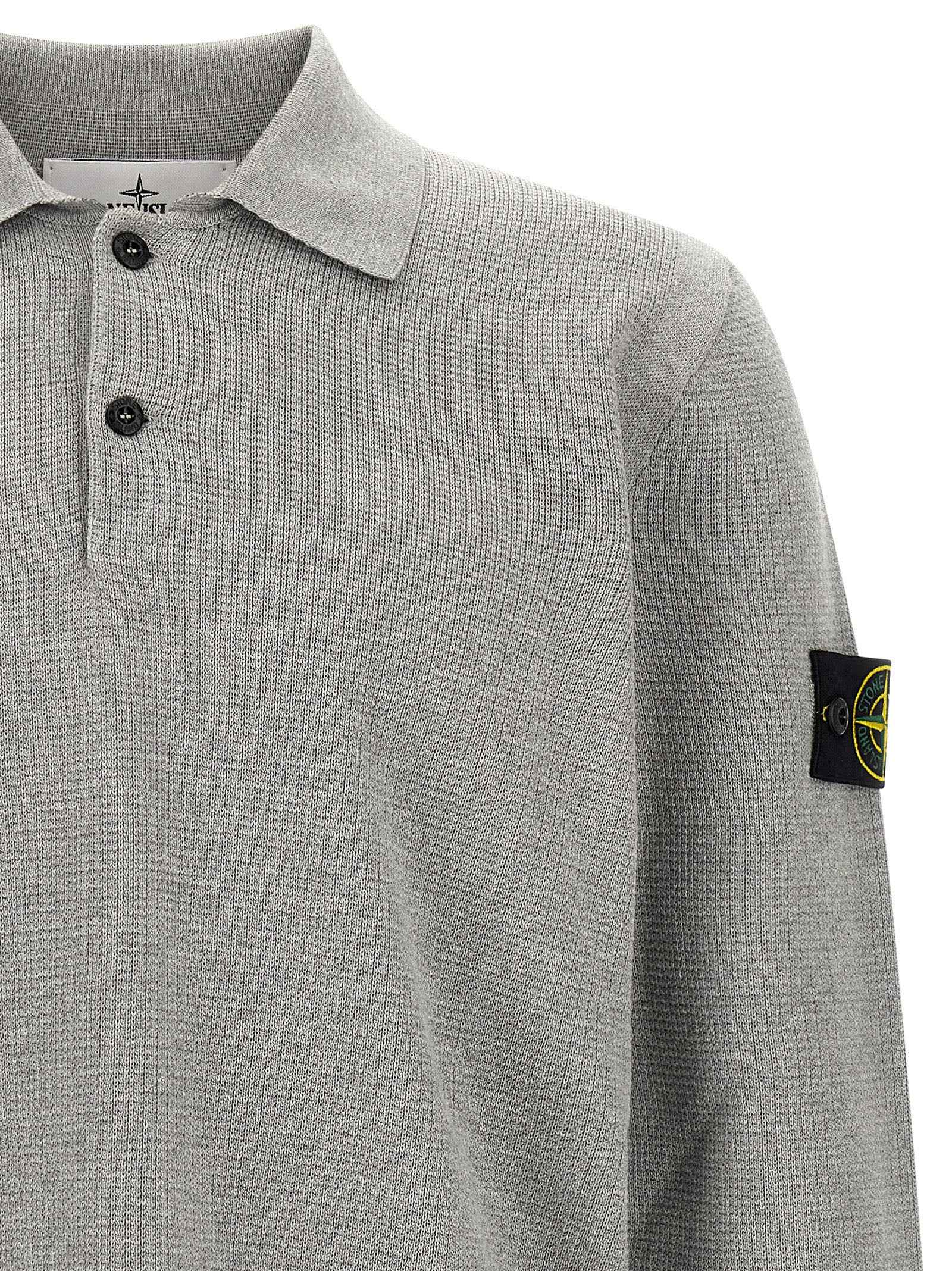 Gray Cotton Polo Shirt