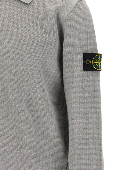 Gray Cotton Polo Shirt