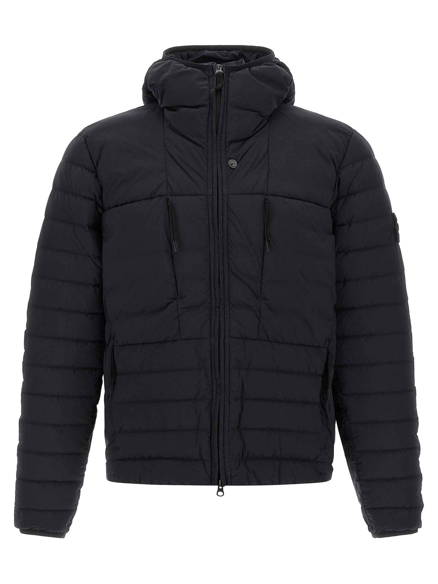 Blue Polyamide Full-Length Jacket