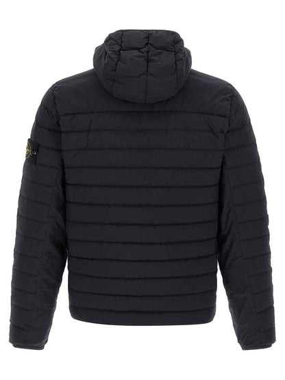 Blue Polyamide Full-Length Jacket
