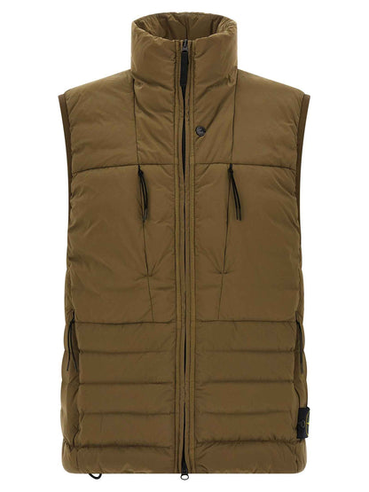 Bicolor Polyamide Sleeveless Jacket