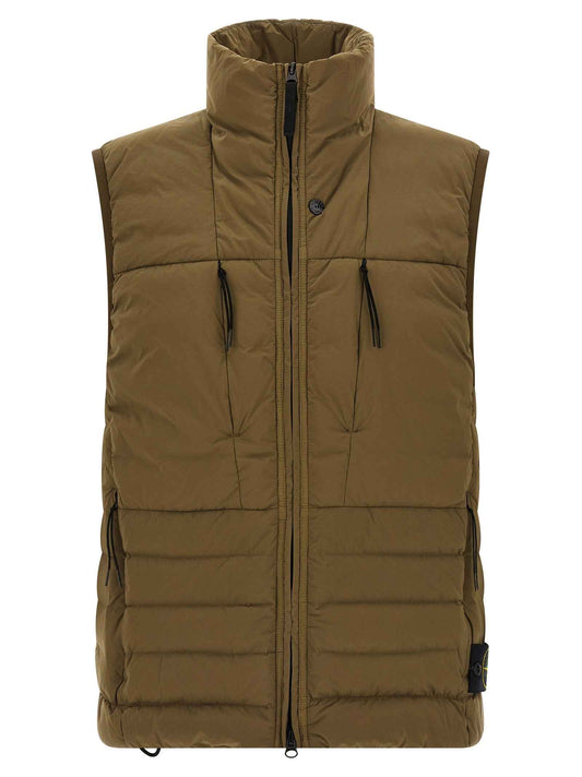Bicolor Polyamide Sleeveless Jacket