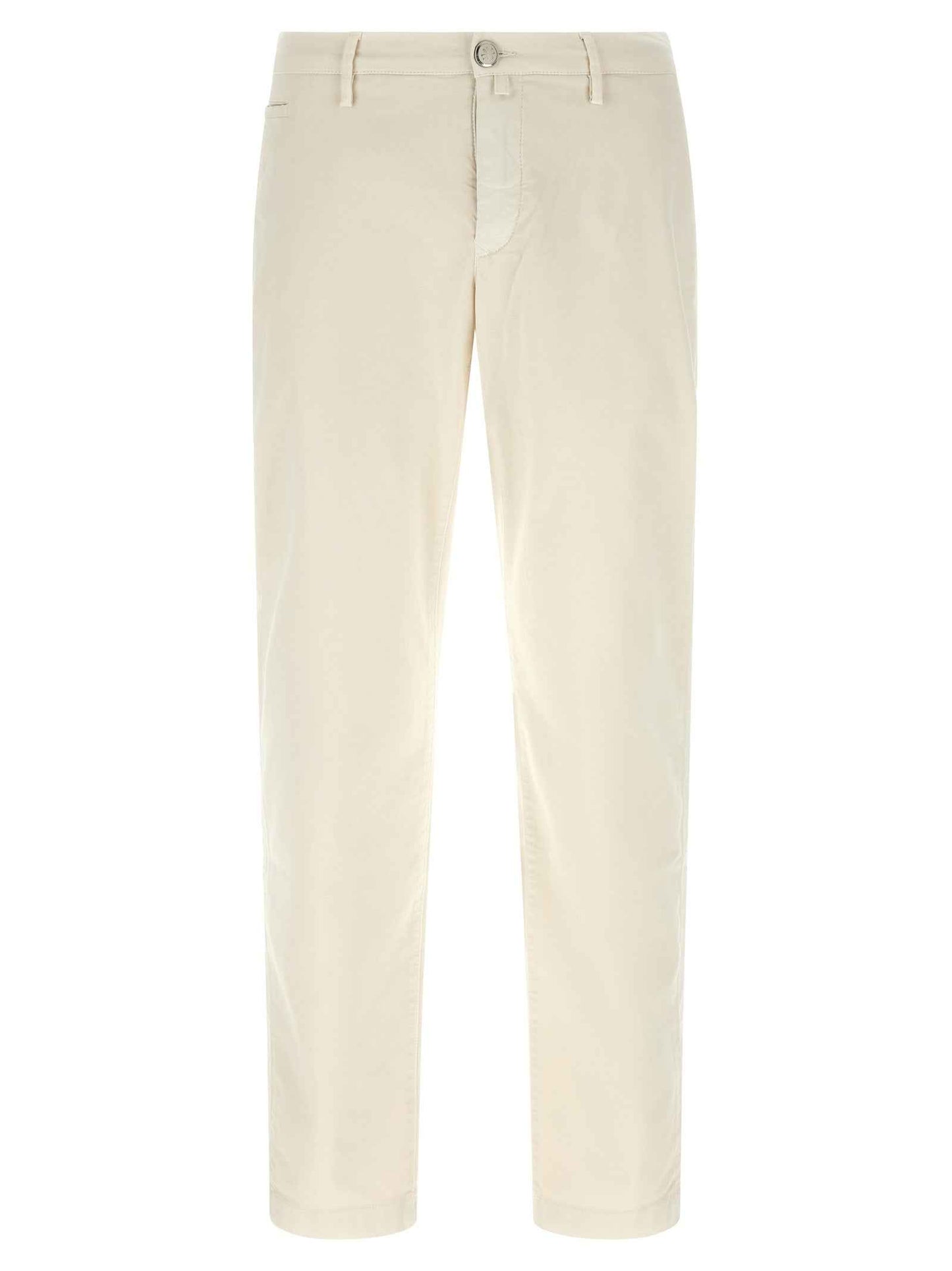 White Cotton Chino Pants