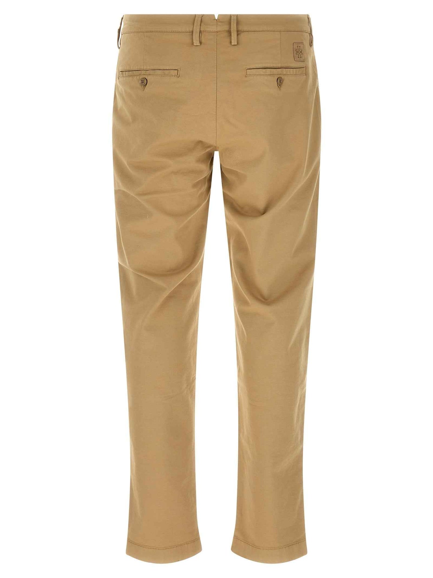Beige Cotton Chino Pants