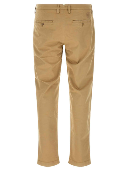 Beige Cotton Chino Pants