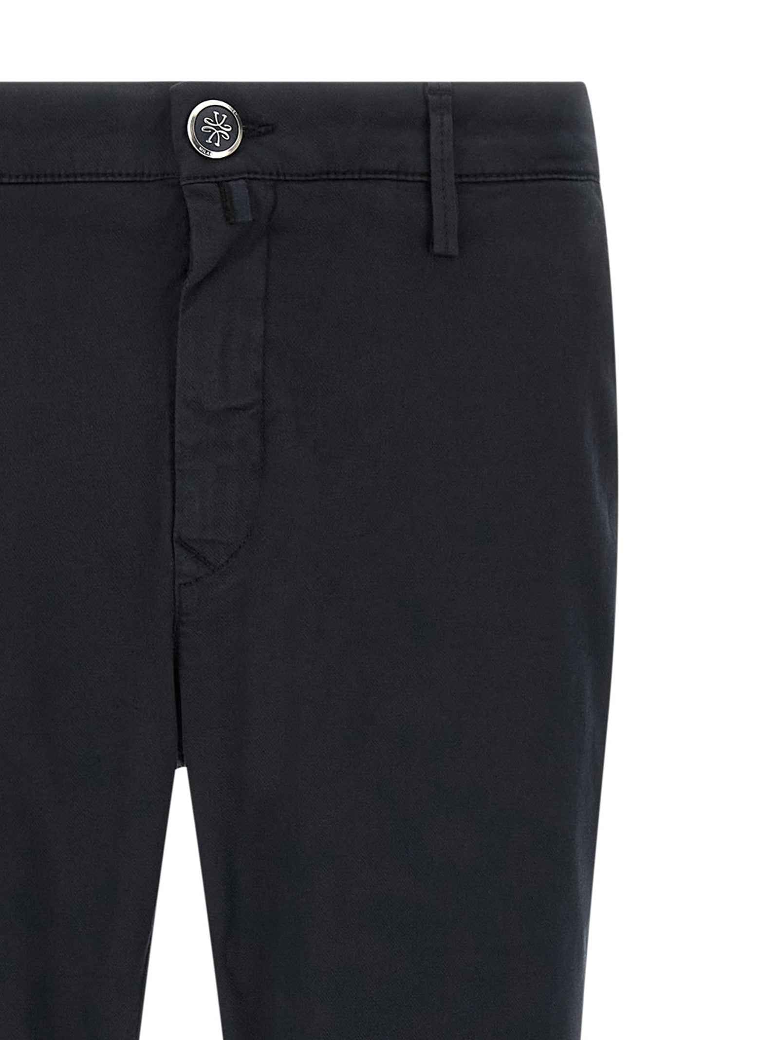 Blue Cotton Chino Pants