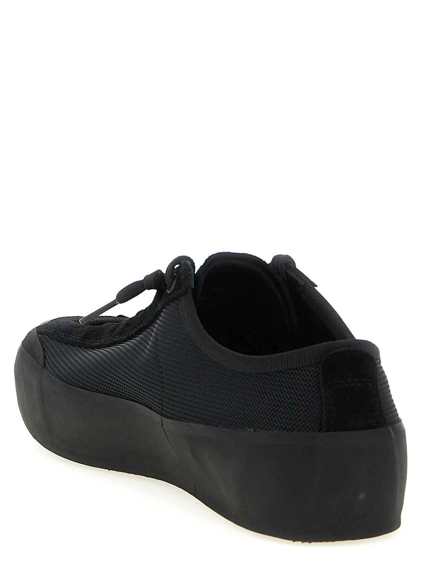Black Calfskin Athletic Sneakers