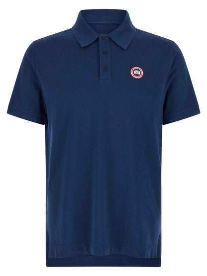 Blue Cotton Polo Shirt