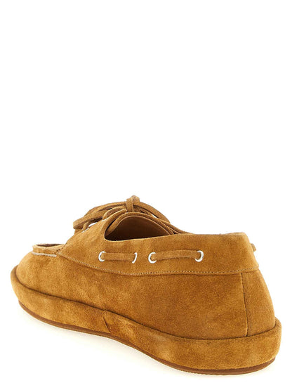 Brown Calfskin Slip-On Loafers