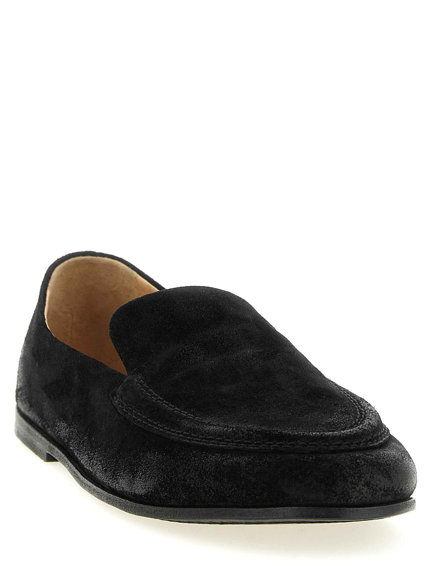 Black Calfskin Slip-On Loafers