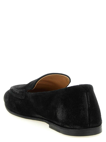 Black Calfskin Slip-On Loafers
