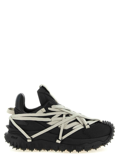 Black Cowhide Athletic Sneakers