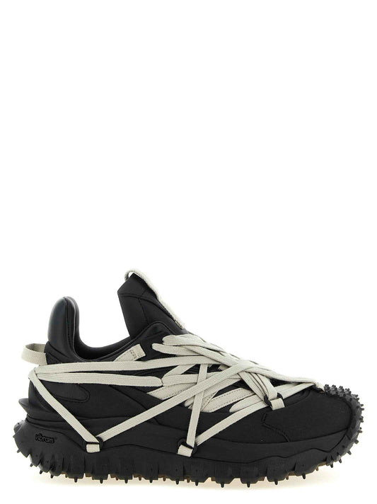 Black Cowhide Athletic Sneakers