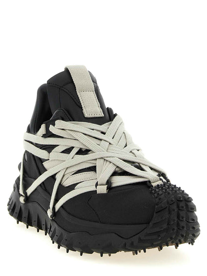 Black Cowhide Athletic Sneakers
