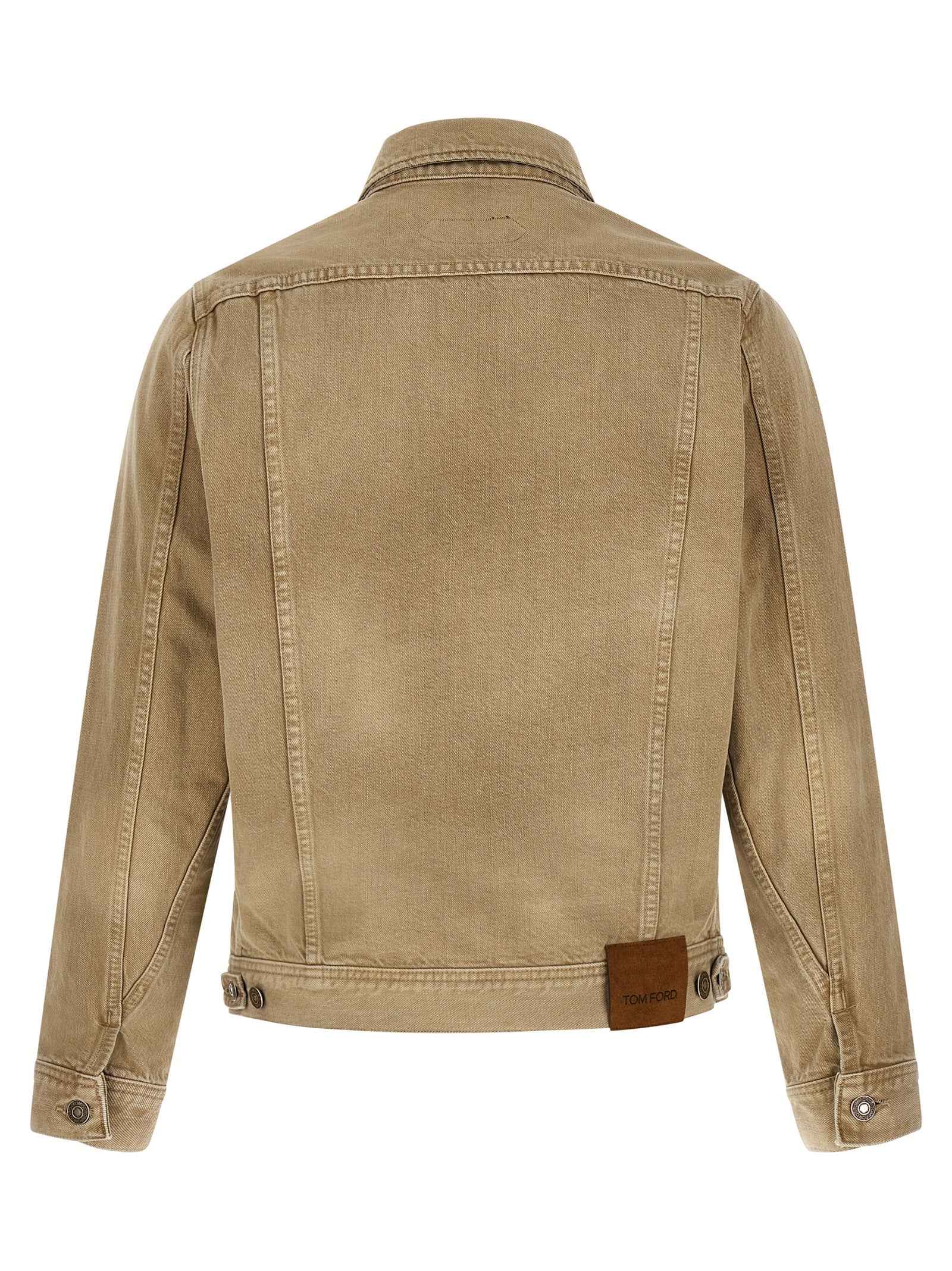 Beige Cotton Denim Jacket