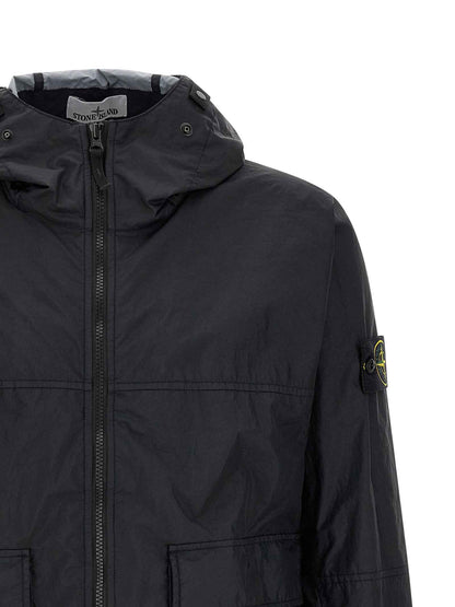 Blue Polyamide Shell Jacket