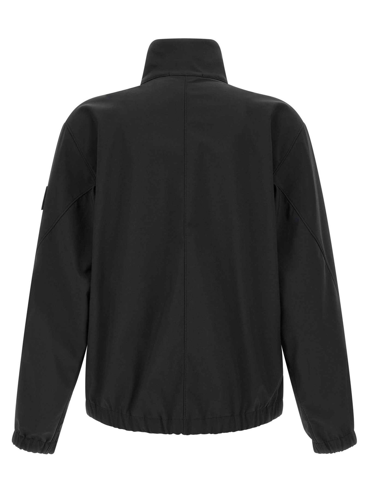 Black Polyester Shell Jacket