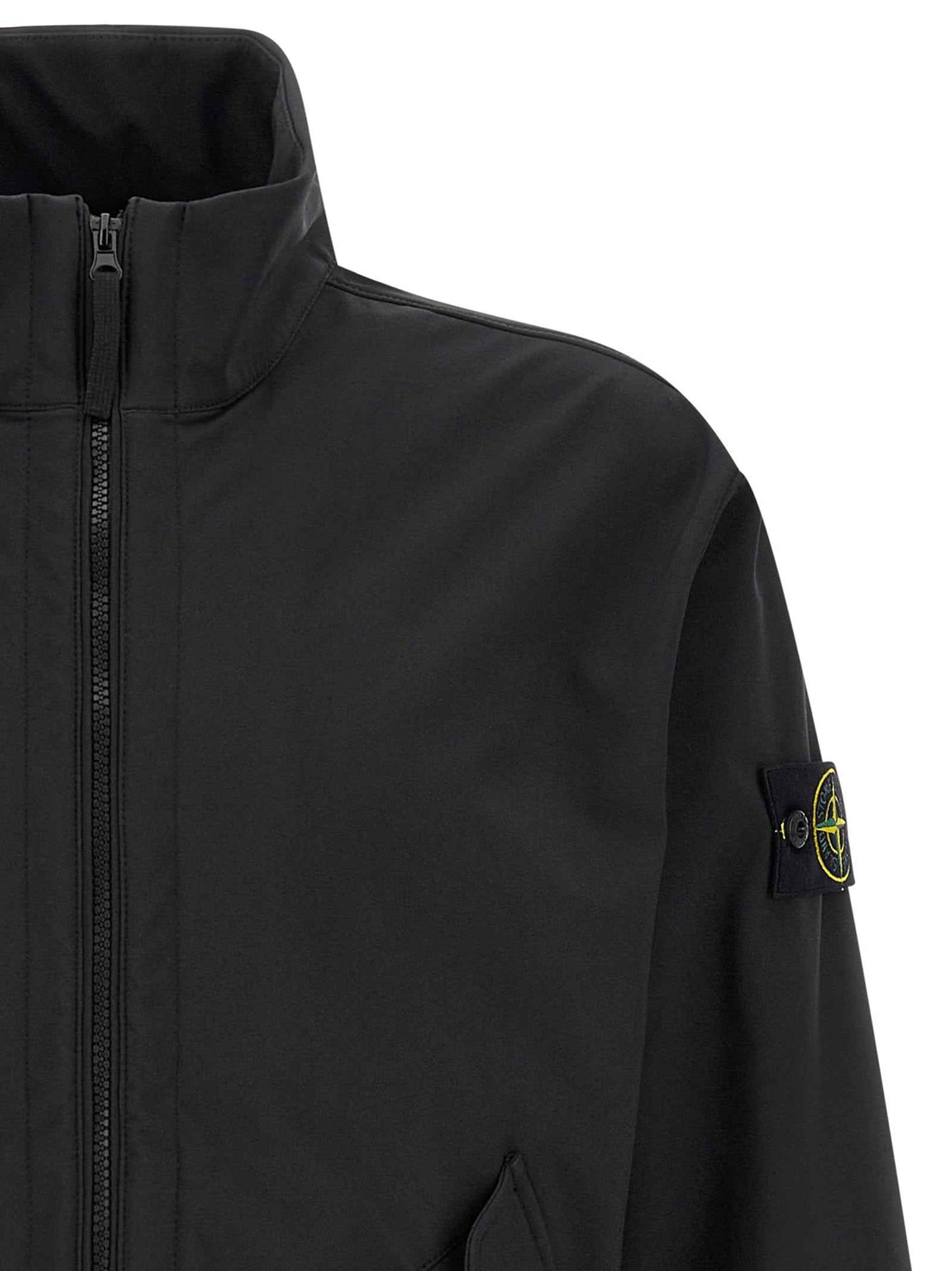 Black Polyester Shell Jacket