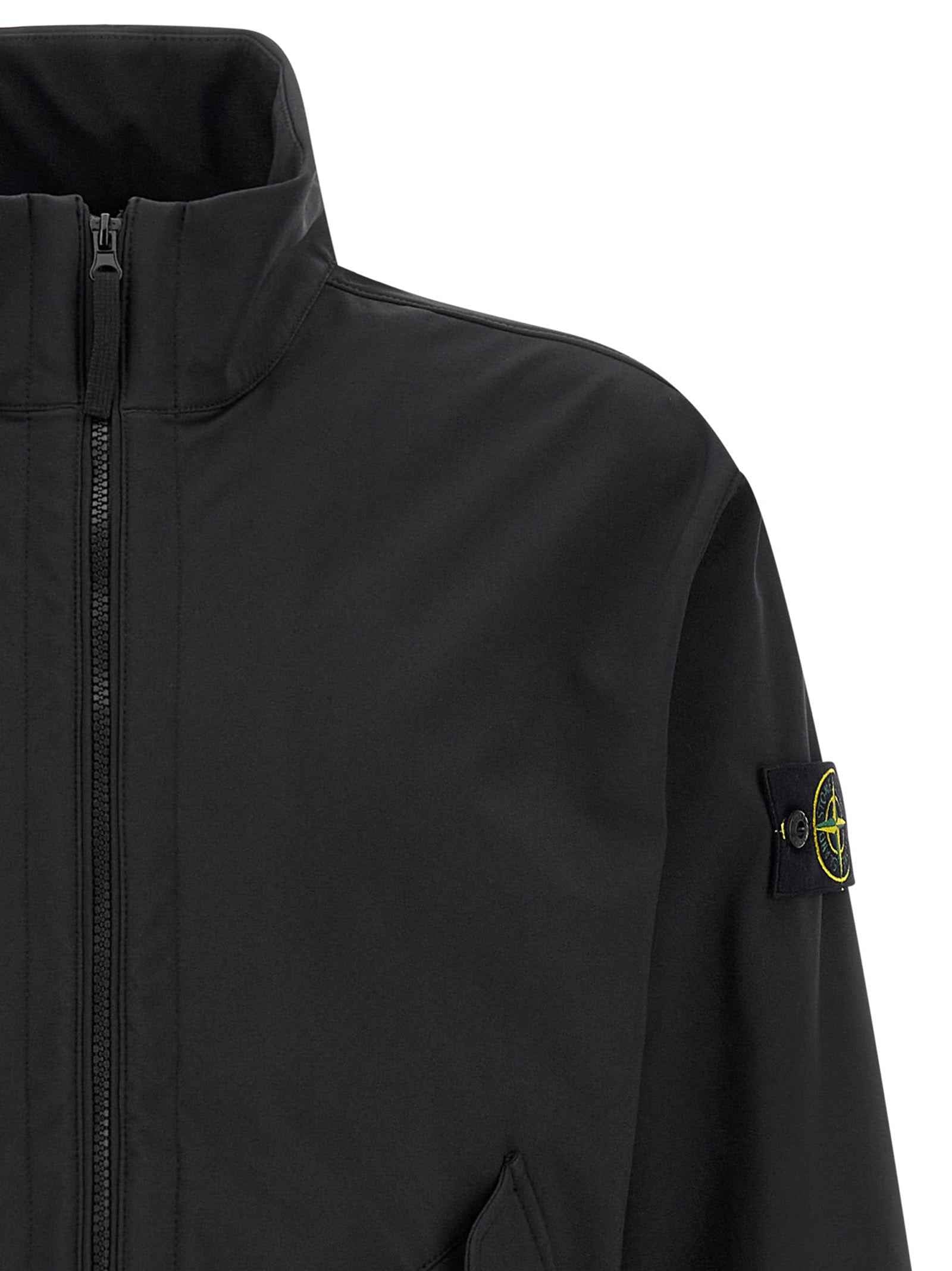 Black Polyester Shell Jacket