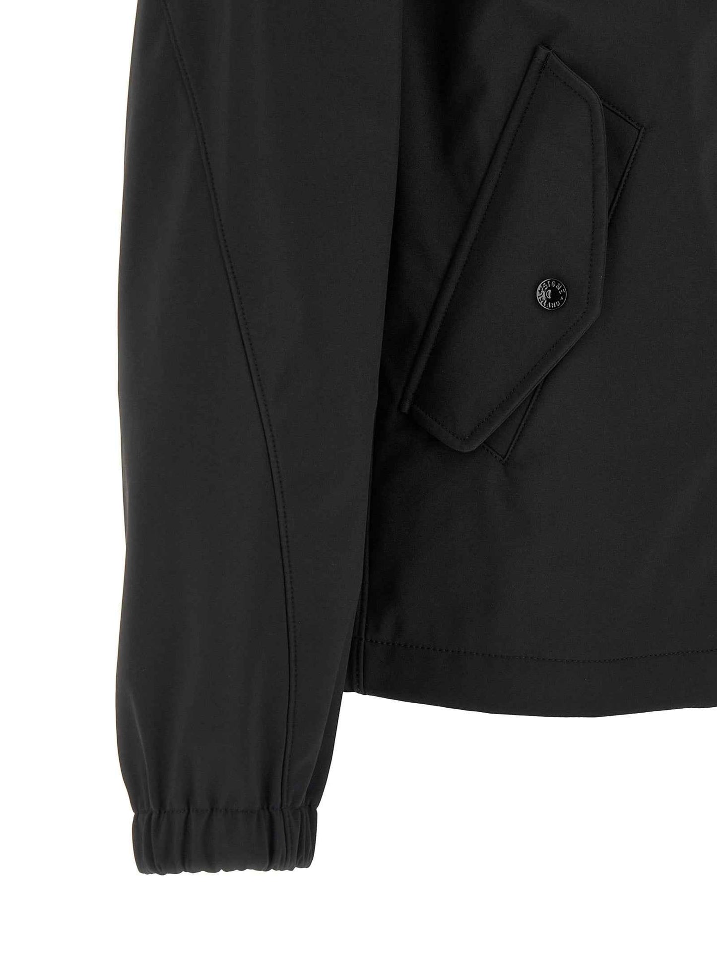 Black Polyester Shell Jacket