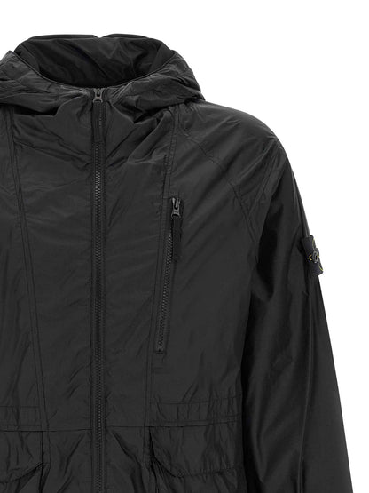 Blue Polyamide Shell Jacket