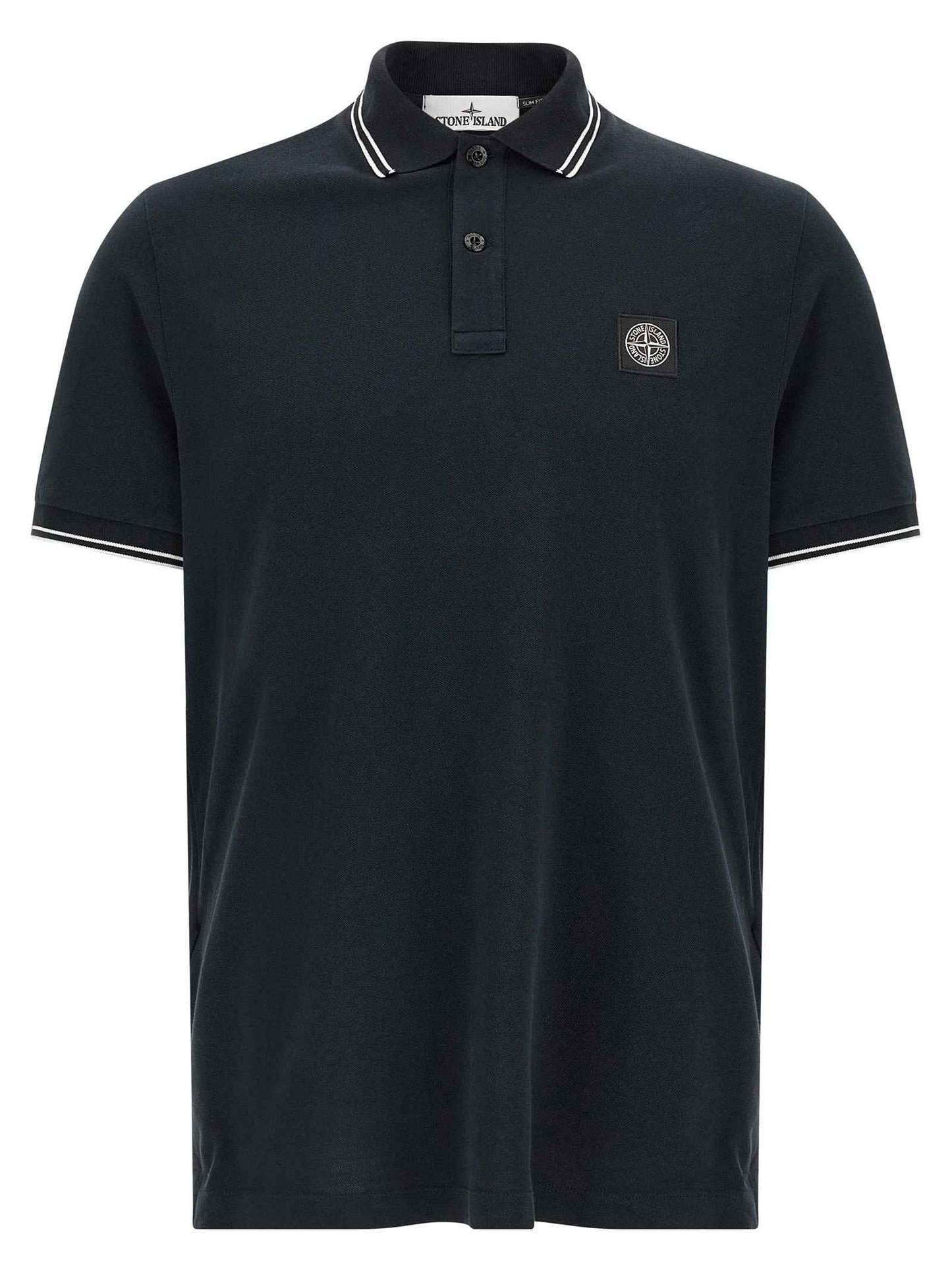 Blue Cotton Polo Shirt