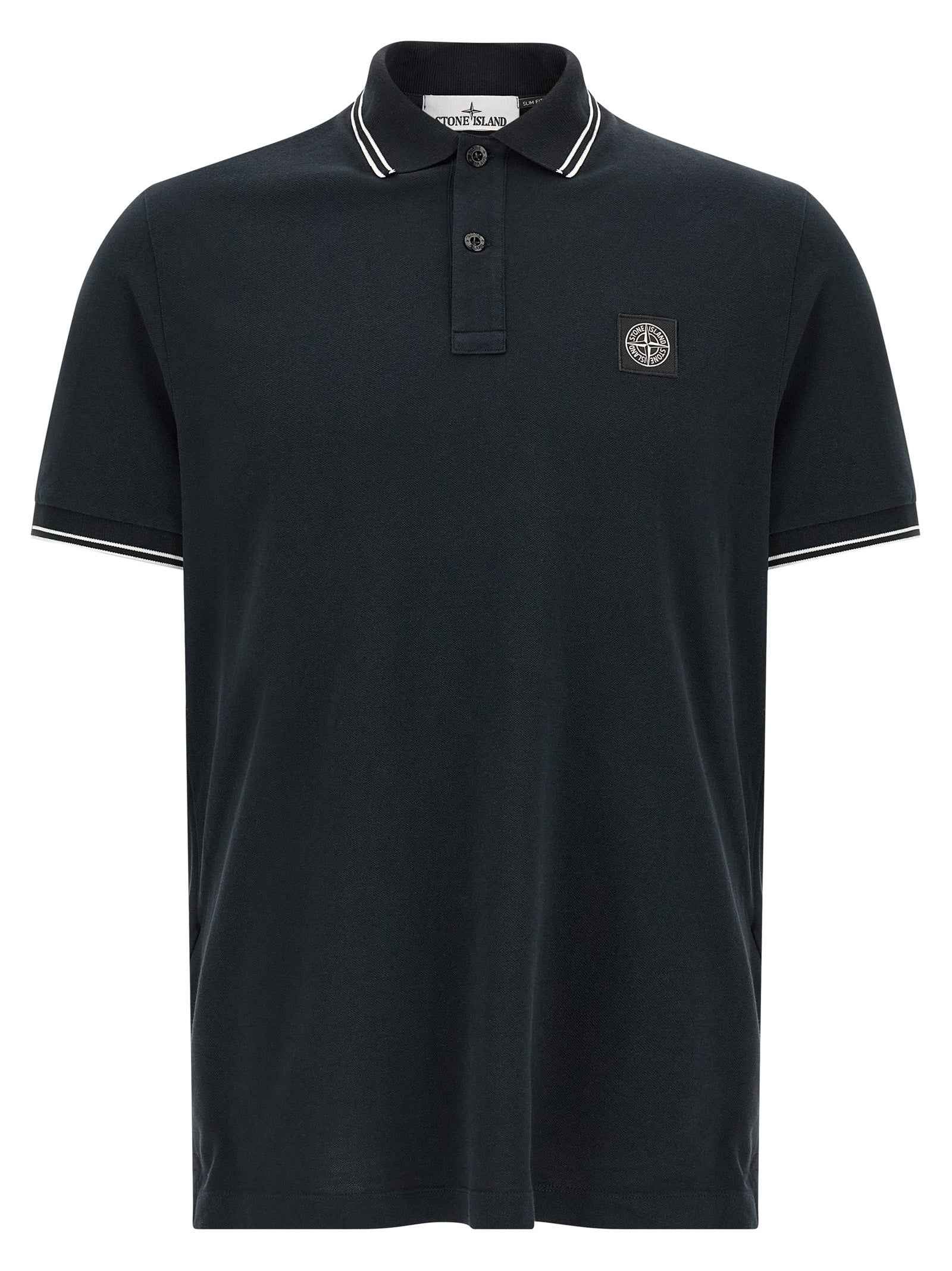 Blue Cotton Polo Shirt