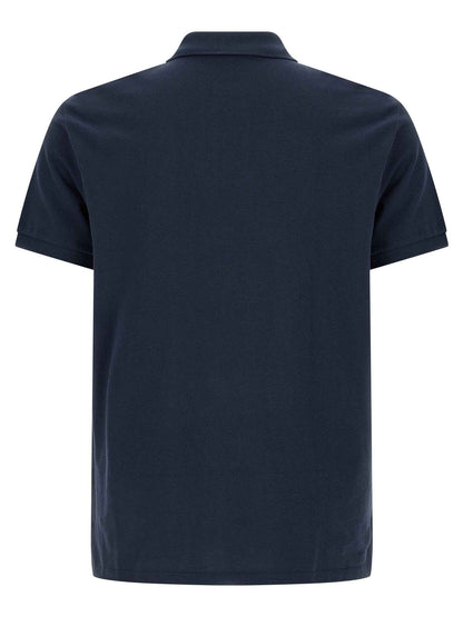 Blue Cotton Polo Shirt