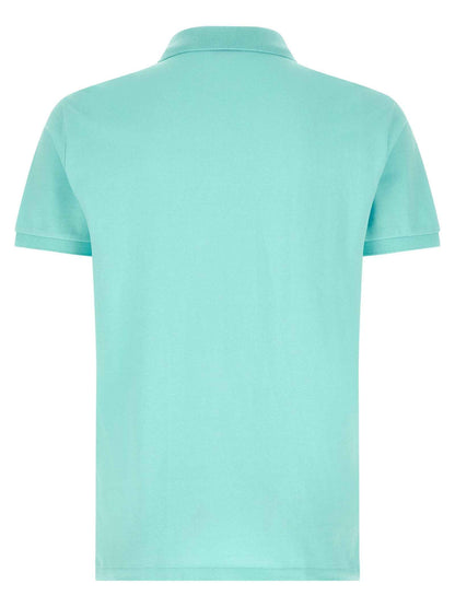 Blue Cotton Polo Shirt