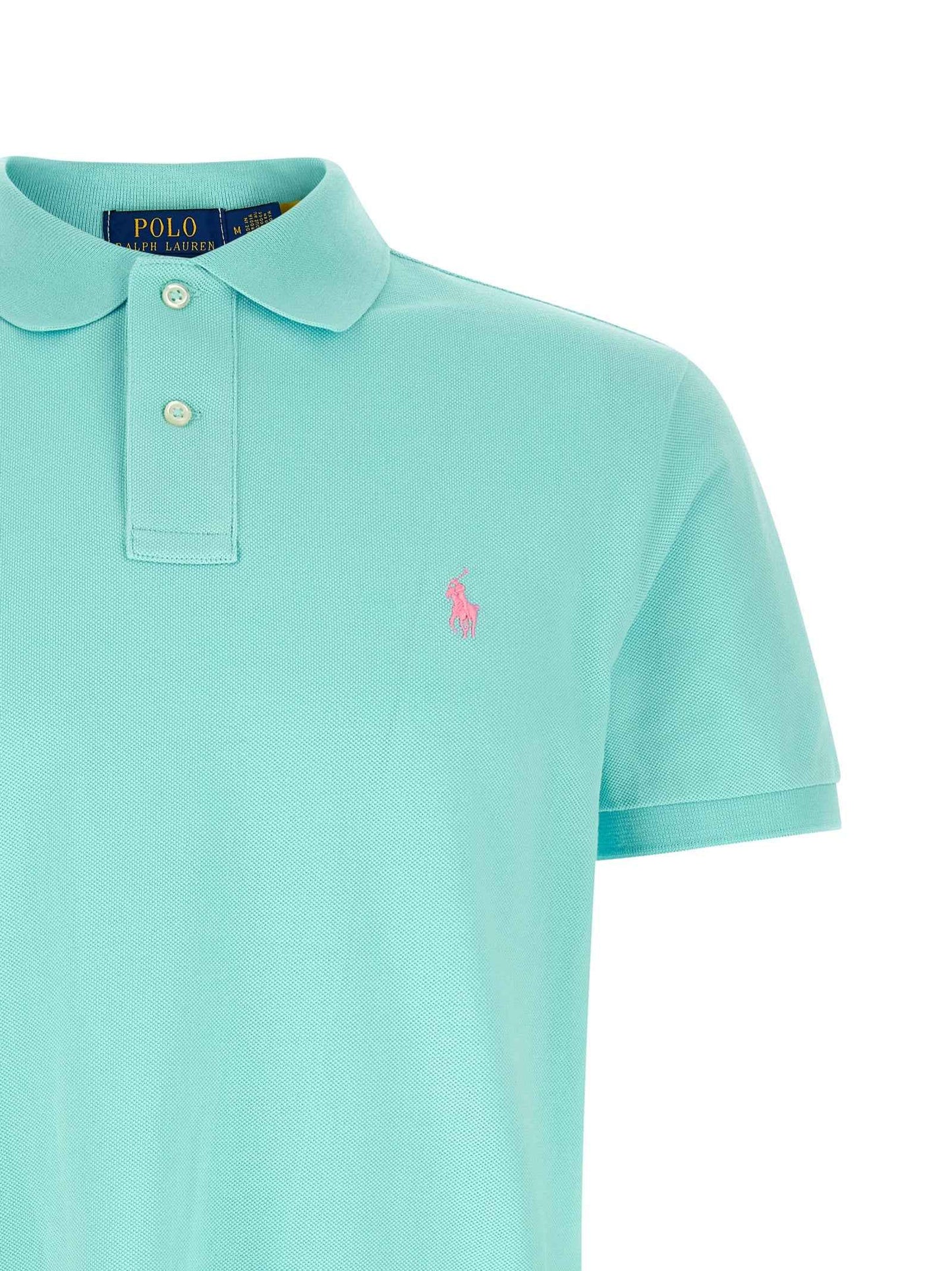 Blue Cotton Polo Shirt