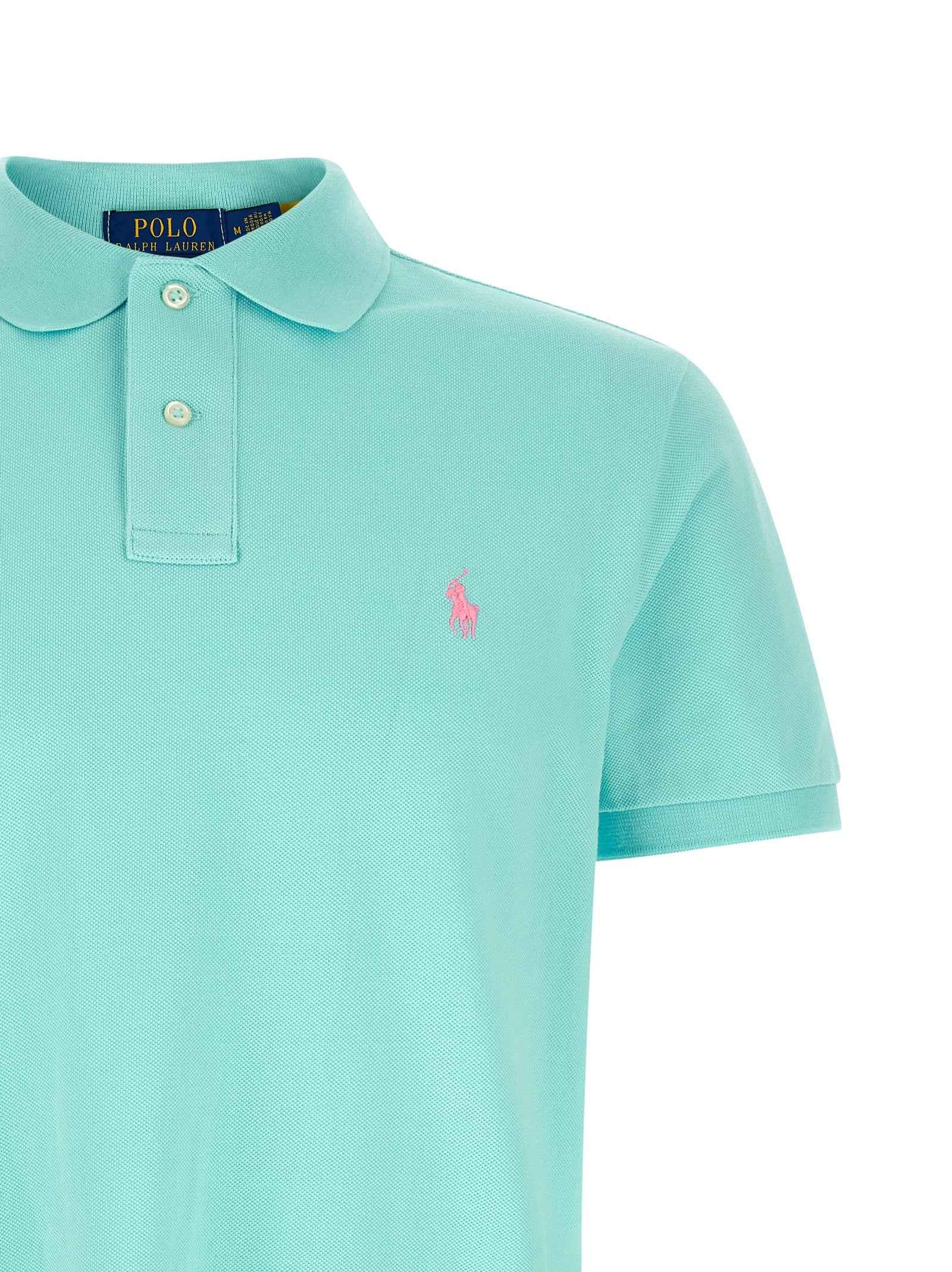 Blue Cotton Polo Shirt