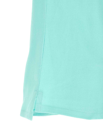 Blue Cotton Polo Shirt