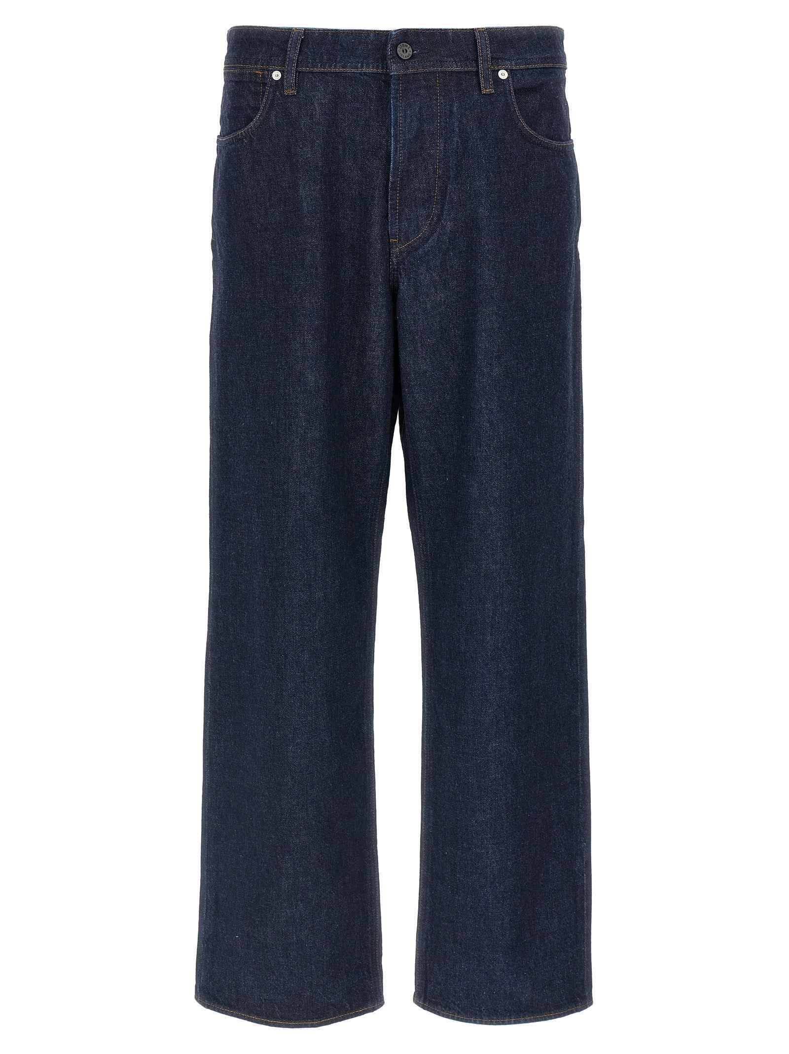 Blue Cotton Relaxed Fit Jeans