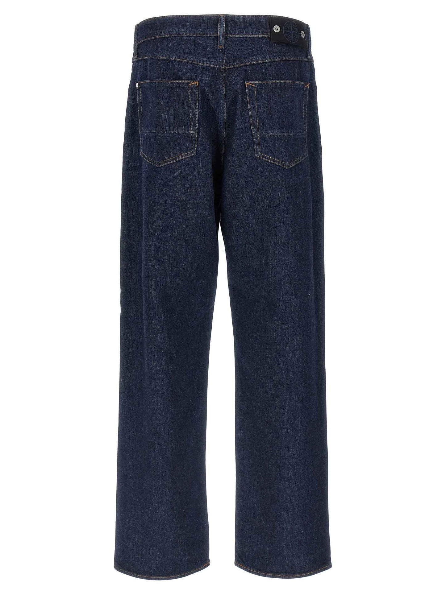 Blue Cotton Relaxed Fit Jeans