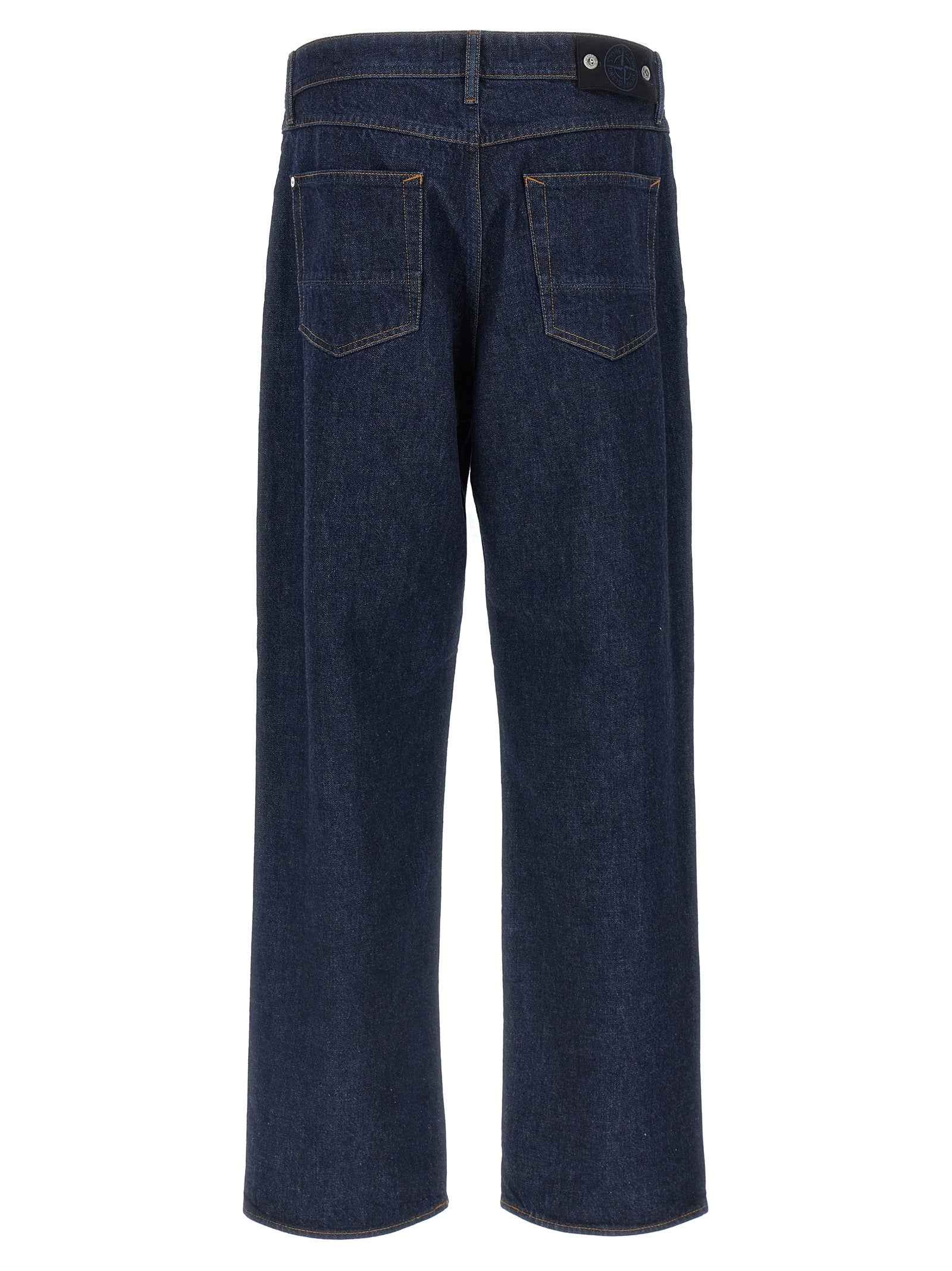Blue Cotton Relaxed Fit Jeans