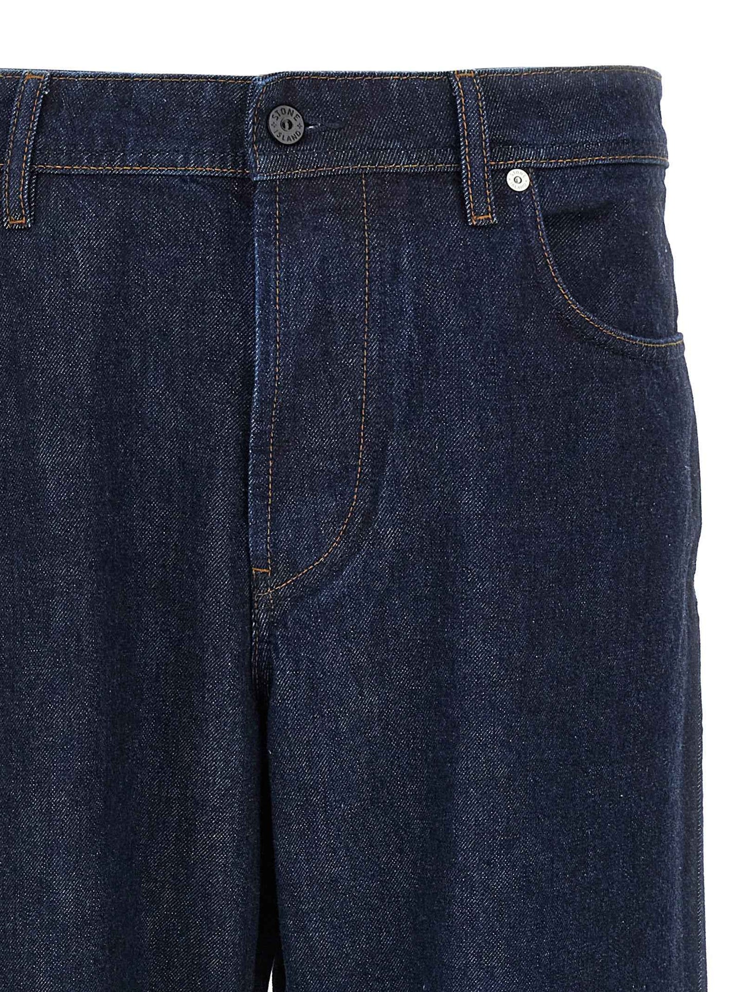 Blue Cotton Relaxed Fit Jeans
