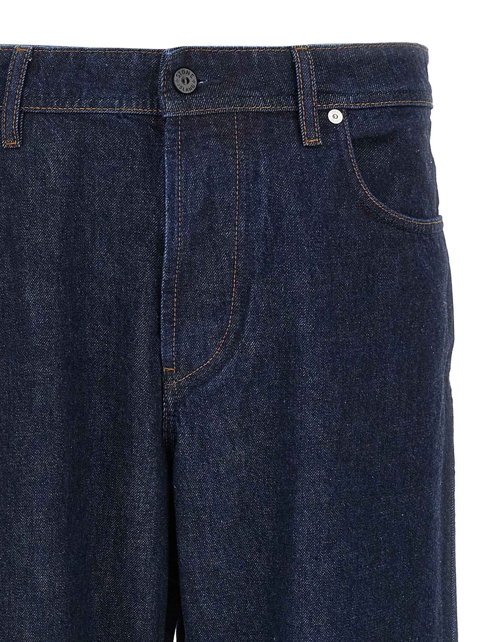 Blue Cotton Relaxed Fit Jeans