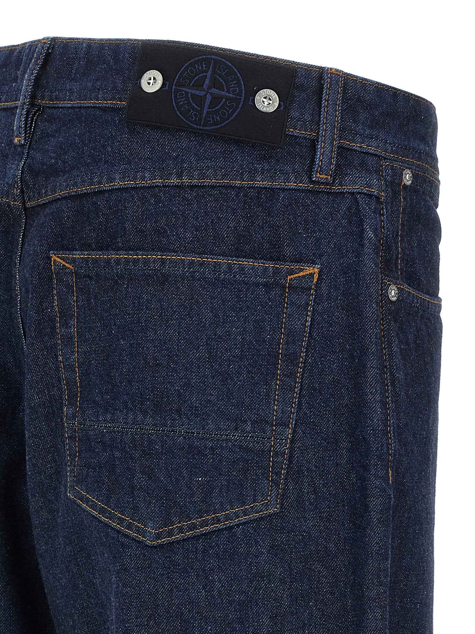 Blue Cotton Relaxed Fit Jeans