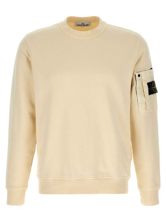 Beige Cotton Sweatshirt
