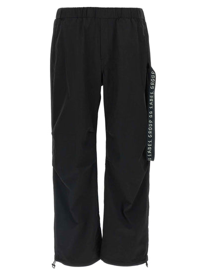 Black Polyamide Athletic Pants