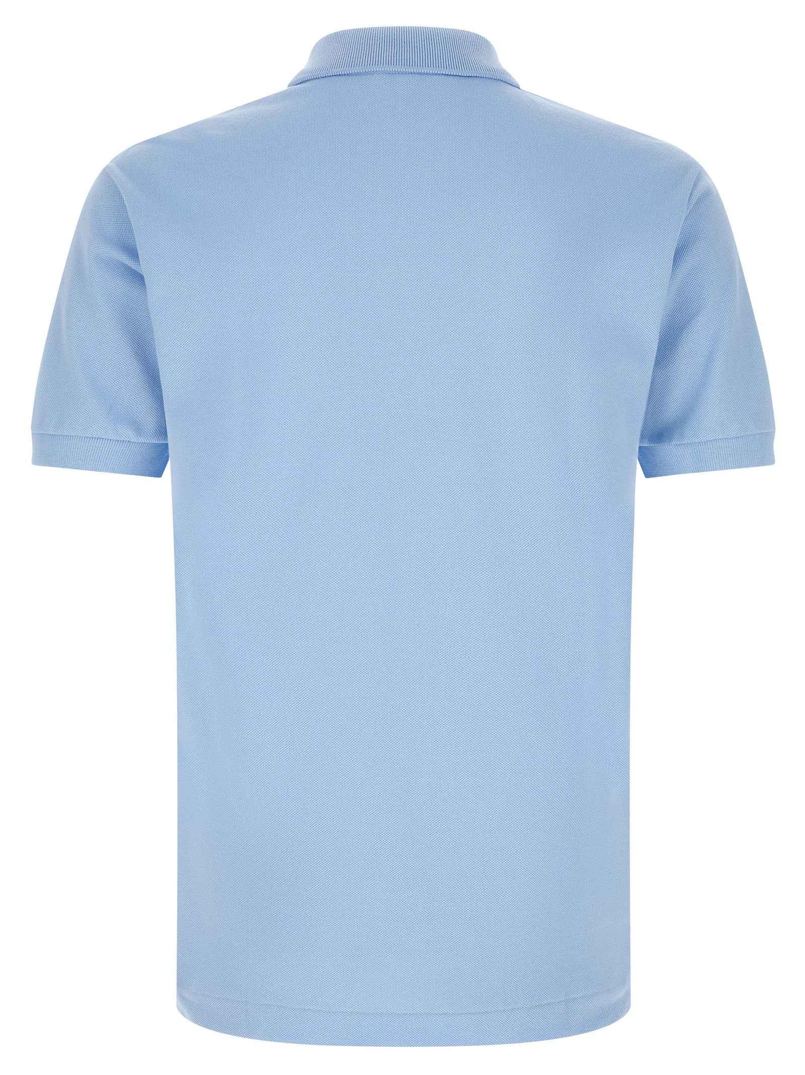 Blue Cotton Polo Shirt
