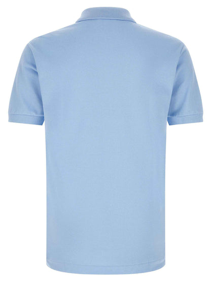 Blue Cotton Polo Shirt