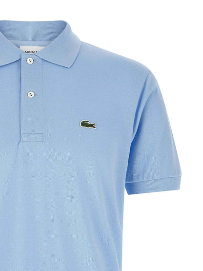 Blue Cotton Polo Shirt