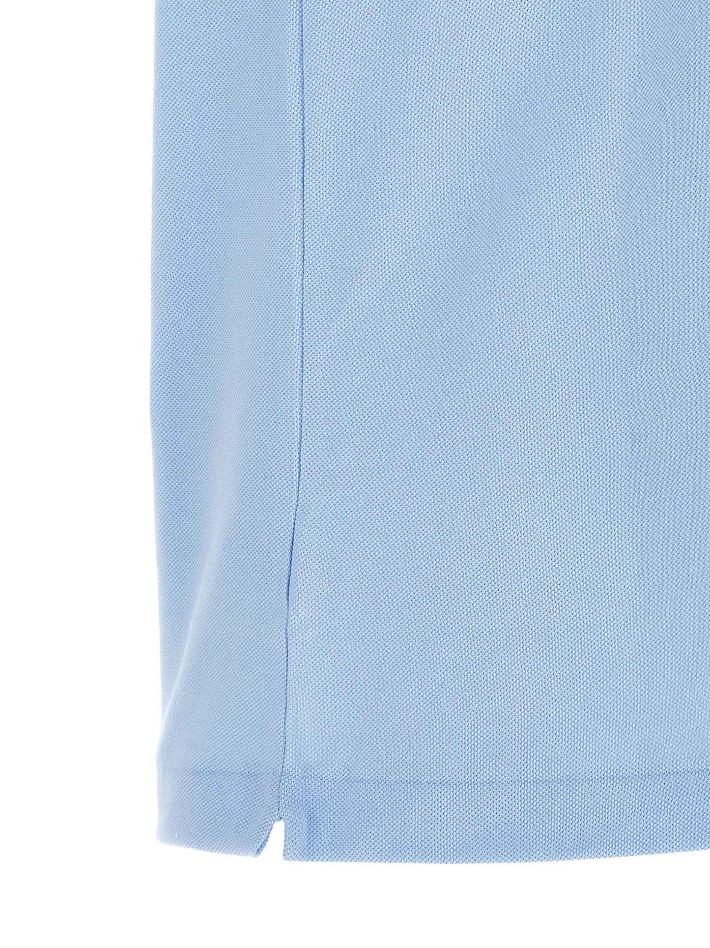 Blue Cotton Polo Shirt