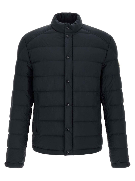 Blue Polyamide Full-Length Jacket