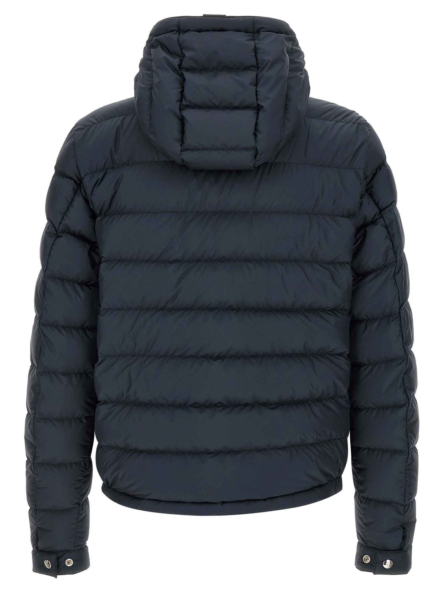 Blue Polyester Full-Length Jacket