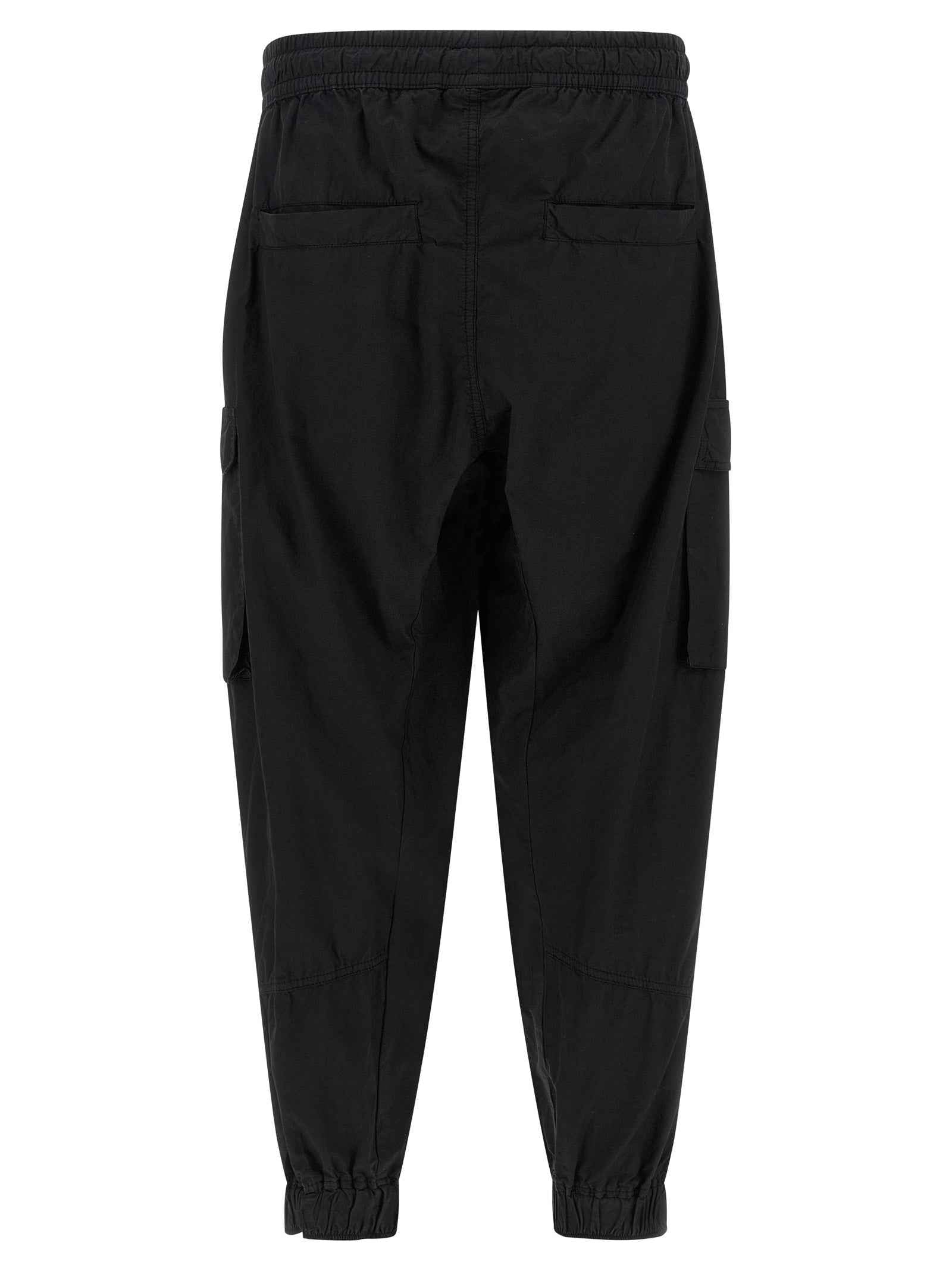 Black Organic Cotton Cargo Pants