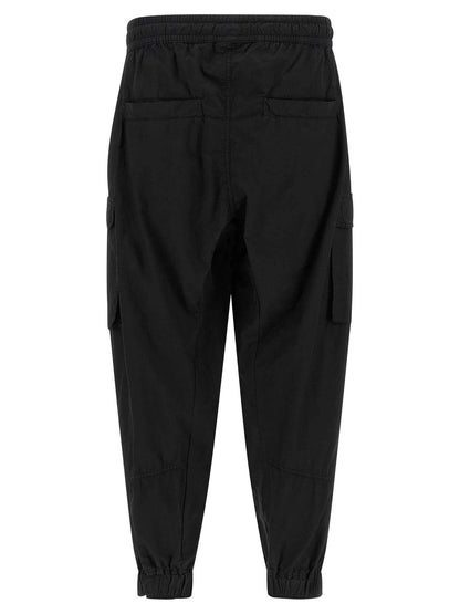 Black Organic Cotton Cargo Pants