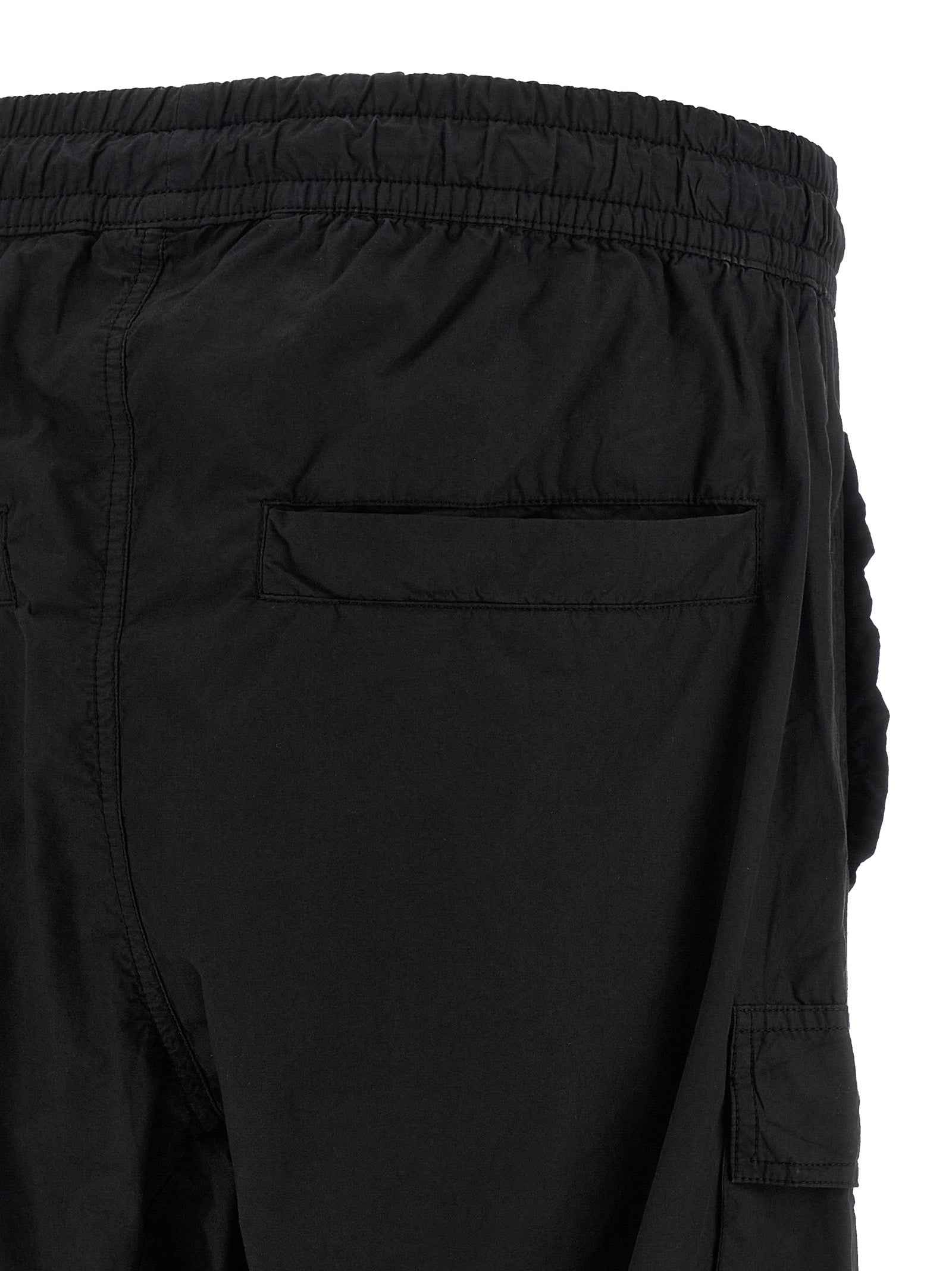 Black Organic Cotton Cargo Pants
