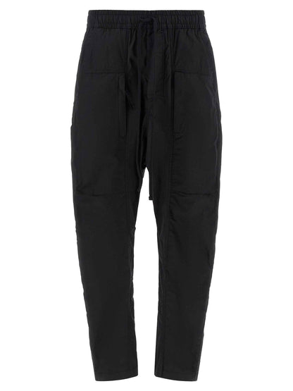 Black Cotton Casual Pants